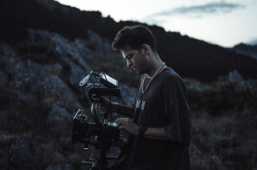 outdoor film equipment setup